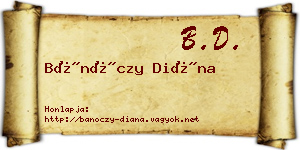Bánóczy Diána névjegykártya