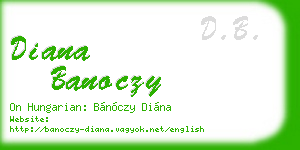 diana banoczy business card